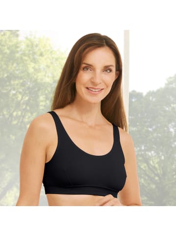 Erwin Müller Baumwolle, Single-Jersey Bustier im 2er-Pack in schwarz