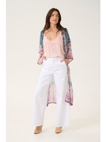 Cream Kimono CRTikko Loose fit in Pink And Blue Ethnic Border