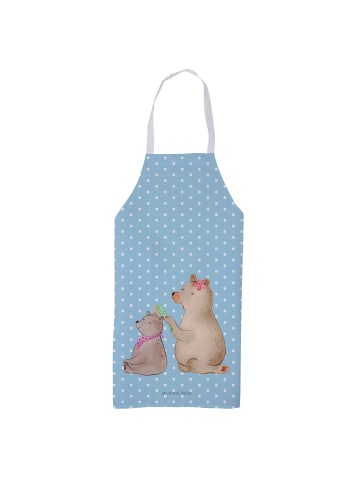 Mr. & Mrs. Panda Schürze Bär Kind ohne Spruch in Blau Pastell