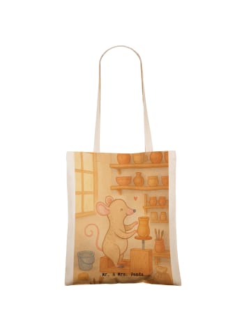 Mr. & Mrs. Panda Schultasche Maus Töpfern Design ohne Spruch in Weiß