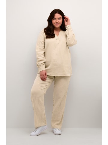 KAFFE curve Langarm-Bluse KChella in Feather Gray