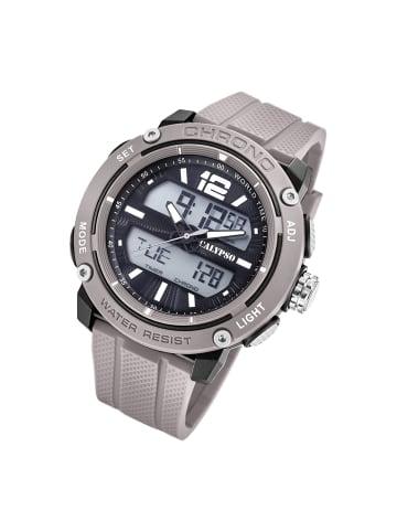 Calypso Analog-Digital-Armbanduhr Calypso Digital grau extra groß (ca. 52mm)