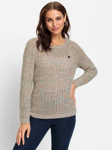 WITT WEIDEN Pullover in papaya-ecru-gemustert