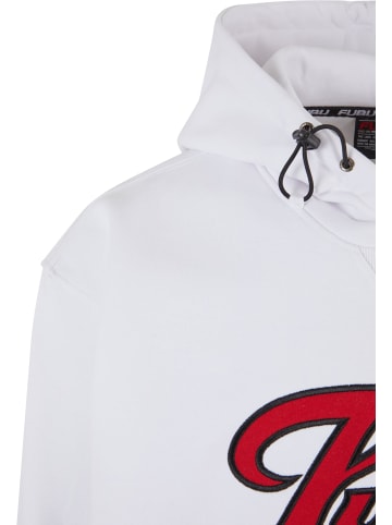FUBU FUBU Herren FM223-004-2 Varsity Heavy Hoodie in white/red