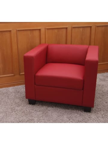 MCW 3-1-1 Couchgarnitur Lille, Leder rot