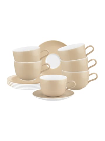Seltmann Weiden 6er Set Milchkaffeetassen mit Untertassen Liberty Pure Colors in 380 ml