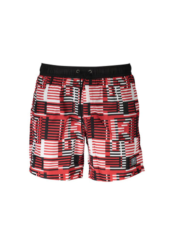 Karl Lagerfeld Rote Polyester-Badeshorts