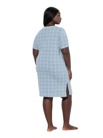 Ulla Popken Nachthemd in eismeerblau