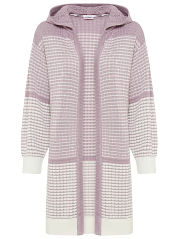 Kangaroos Kapuzenstrickjacke in rose-offwhite