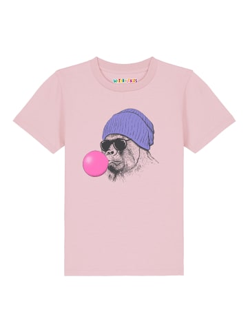 wat? Apparel T-Shirt Gorilla Kaugummi in Rosa