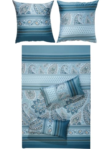 Erwin Müller Mako-Satin Bettwäsche in blau