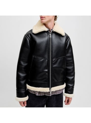 Jack and Jones JORLIVERPOOL Aviator Jacket SN in Schwarz