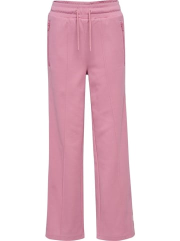 Hummel Kinder Sweat Pants "Archive Wide Leg Poly Pants" in Rosa
