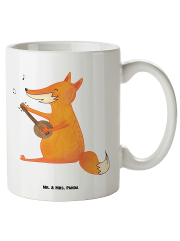 Mr. & Mrs. Panda XL Tasse Fuchs Gitarre ohne Spruch in Weiß