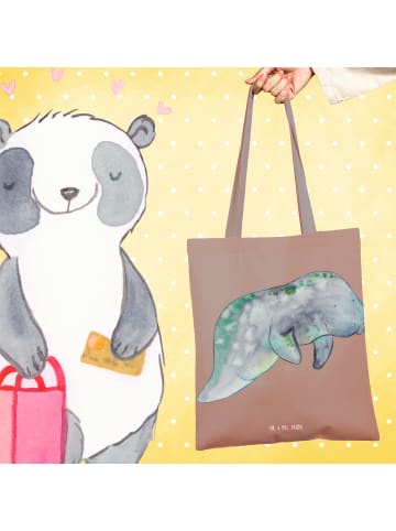 Mr. & Mrs. Panda canvas tasche Seekuh Chillen ohne Spruch in Braun Pastell