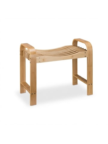 relaxdays Badhocker in Natur - (B)65 x (H)54 x (T)33 cm