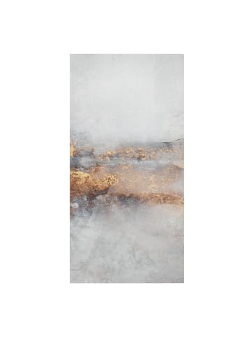 WALLART Leinwandbild - Gold-Grauer Nebel in Grau