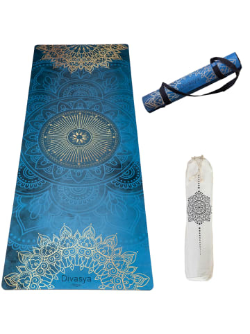 Divasya Yogamatte Soft Feeling in Blau - 183 x 68 x 0,5cm