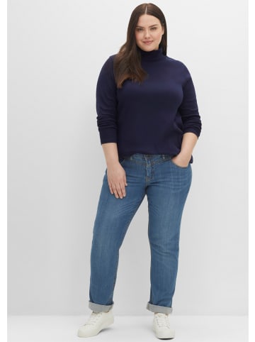 sheego Rollkragen-Shirt in marine