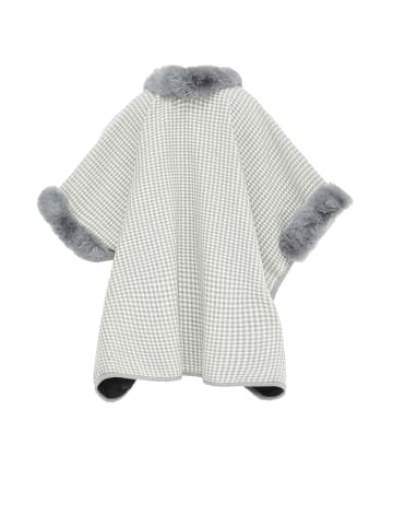 Usha Women Poncho in Hellgrau