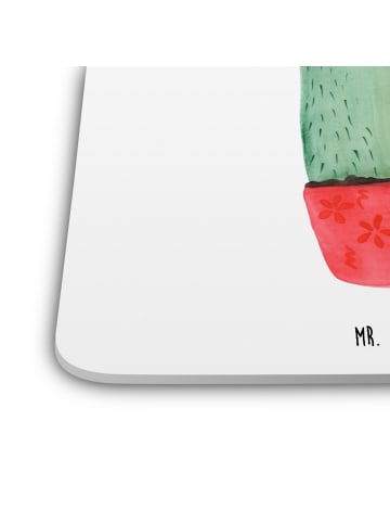 Mr. & Mrs. Panda Untersetzer für Gläser Kaktus Wut ohne Spruch in Weiß