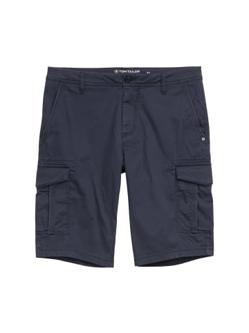 Tom Tailor Gemusterte Chino Shorts Cargo-Bermudas in Navy