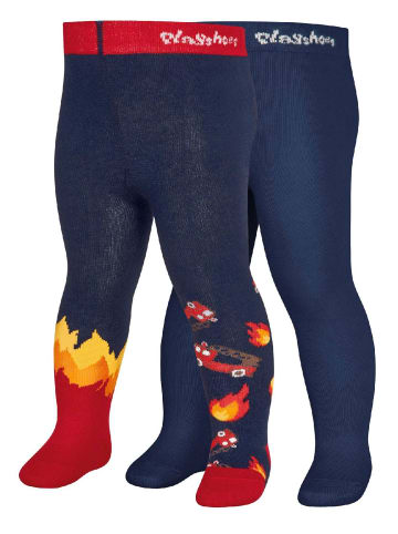 Playshoes Strumpfhose "Strumpfhose Feuerwehr 2er Set" in Blau