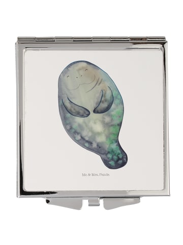 Mr. & Mrs. Panda Schminkspiegel Seekuh Happy ohne Spruch in Weiß