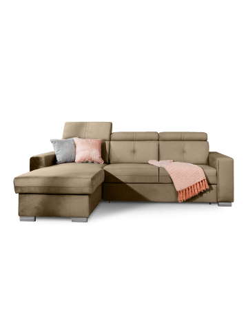 MF Design Falcon Recamiere Links in Braunbeige -  (L) 248 x (B) 248 x (H) 95 cm