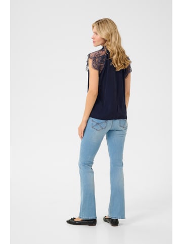 Cream Kurzarm-Bluse CRNola Straight fit in Ocean Cavern