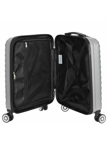 Paradise by CHECK.IN Kingston - 4-Rollen-Kabinentrolley 55 cm (lila) in silber