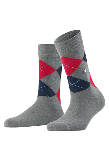 Burlington Socken 1er Pack in Grau/Blau/Rot