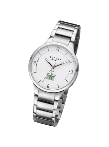 Regent Funkuhr Regent Funkuhren silber extra groß (ca. 30mm)