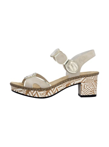 rieker Sandalen mit Absatz aus Namur Beige