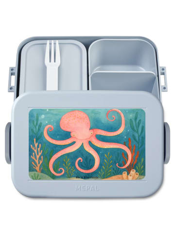 Mr. & Mrs. Panda Bentobox Tintenfisch Design ohne Spruch in Blau Pastell
