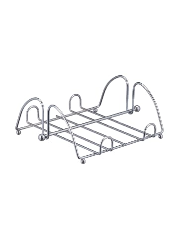 relaxdays 4x Serviettenhalter in Silber