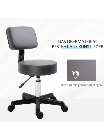 HOMCOM Salonhocker in Grau 35L x 35B x 84H cm