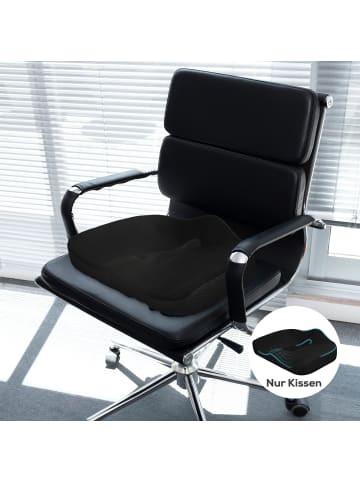 HOMCOM Sitzkissen in Schwarz 44L x 39B x 13H cm