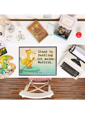 Mr. & Mrs. Panda tischpad Fuchs Stand Up Paddling Design mit Spruch in Weiß