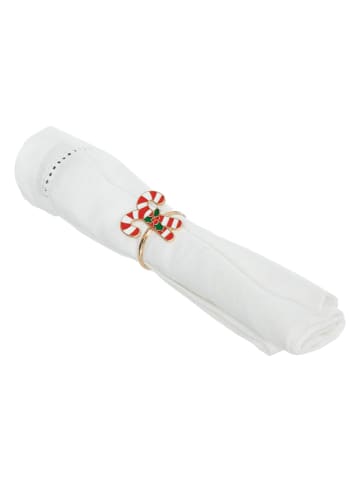 Atmosphera Créateur d'intérieur Serviettenringe Weihnachtsmotiv, Metall, 2er-Set in Mehrfarben, 3,8 x 3,6 x 4 cm