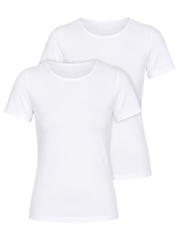 Nina von C. 2er Pack Halbarm Damen Shirt in weiss
