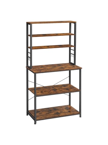 VASAGLE Küchenregal Barnet in Vintage-braun - (B)80 x (H)167 x (T)40 cm