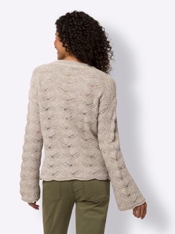 Heine Ajourpullover in sesam-ecru-meliert