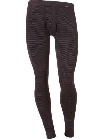 Ammann Baumwolle, Feinripp Unterhose, lang in anthrazit