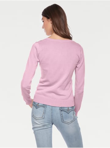 Heine Rundhals-Pullover in rosé