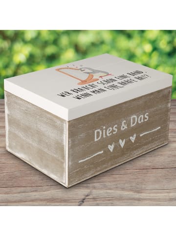 Mr. & Mrs. Panda Kiste Harfenzauber mit Spruch in Weiß