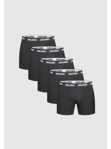 SMILODOX Boxershorts 5er Pack in Schwarz