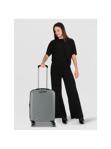 benzi 5808 4 Rollen Kabinentrolley 55 cm mit Dehnfalte grau
