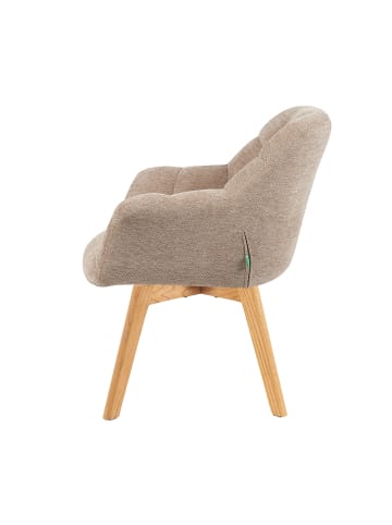 DUBI Möbel 2er-Set: Drehstuhl Mika-Ava in Beige - (B)65 x (H)81 x  (T)66 cm