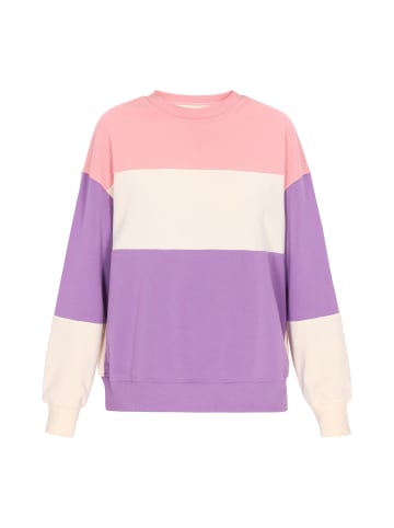 myMo Sweatshirt in Beige Purple Multicolor